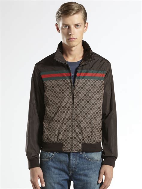 gucci jacket mens brown|gucci jacket men's cheap.